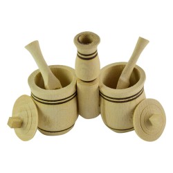 Asztali 2-es fűszertartó szett natúr fából