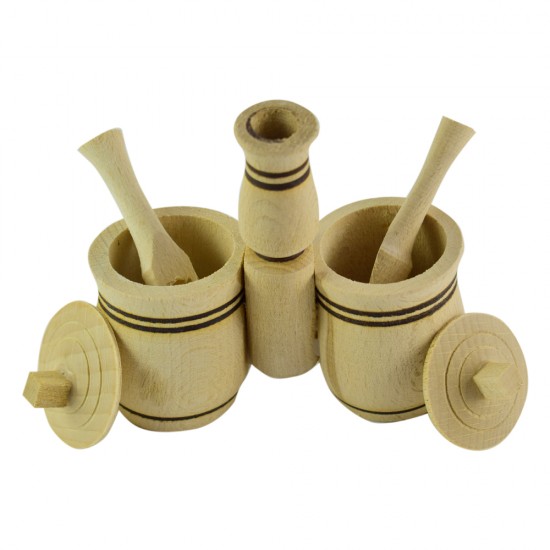 Asztali 2-es fűszertartó szett natúr fából