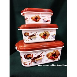 Ételtároló Coffee  3 db/szett