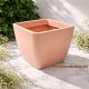 Óriás kaspó műanyag világos terracota Quadra 40 cm