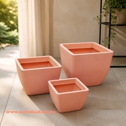 Óriás kaspó műanyag világos terracota Quadra 30 cm Óriás kaspó műanyag világos terracota Quadra 30 cm