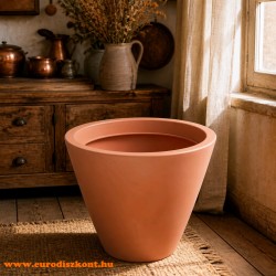 Óriás kaspó műanyag világos terracota Longo 60 cm