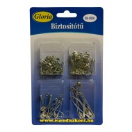 Biztosítótű készlet 100 darabos lapon