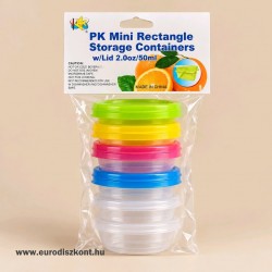 Tároló doboz szett*6 - minitároló 50 ml - 6,5*3 cm