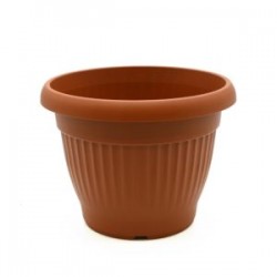 Műanyag bordázott virágcserép Italia Terra 50 cm átmérő