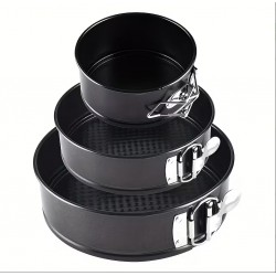 Kapcsos tortaforma szett*3 kerek QYX-403