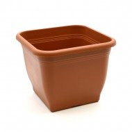 Műanyag szögletes virágcserép Italia Terra 58 cm