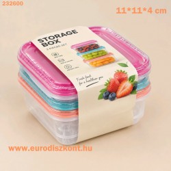 Ételtároló doboz szett*3 - Storage box - 11*11 cm