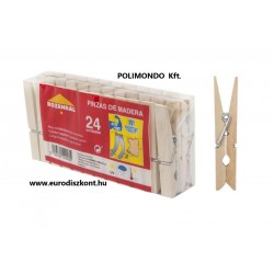 Ruhacsipesz fa 24 db/szett Ruhacsipesz fa 24 db/szett