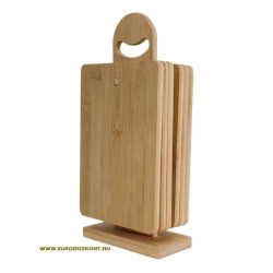 Vágódeszka szett*6 állványon 35*14*8 cm