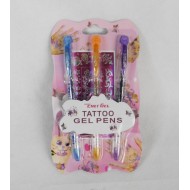 Tetováló toll szett csillámos 3db