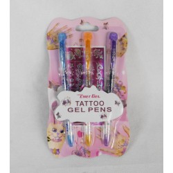 Tetováló toll szett csillámos 3db