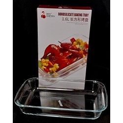 Hőálló üvegtál szögletes 1,6L 30*17cm