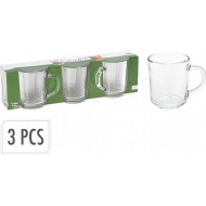 Üvegbögre szett*3 Crystal 240 ml