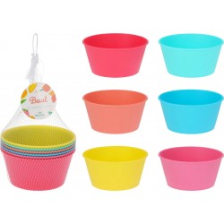 Műanyag tál Colors 6 db/szett