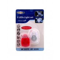 Led szilikon biciklilámpa szett első-hátsó