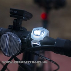 Led szilikon biciklilámpa első - Fehér- led kerékpárlámpa