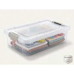 Átlátszó Műanyag Tárolódoboz Zárható Fedéllel – 6 Liter (35 x 23 x 11 cm)