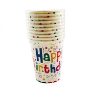 Papírpohár Happy Birthday szett 10 darab