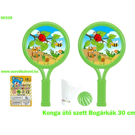 Konga ütő szett hálóban Bogárkák - 30 cm - 90339