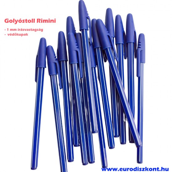 Golyóstoll, 1,0 mm, kupakos, Rimini