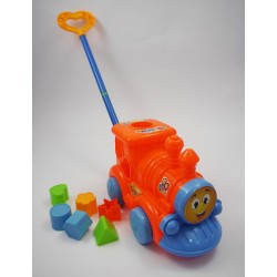 Mozdony tologatós formadobálós játék