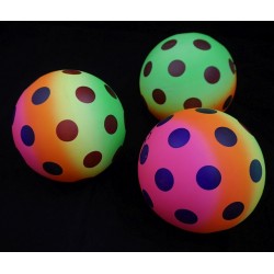 Gumilabda neon pöttyös 14 cm