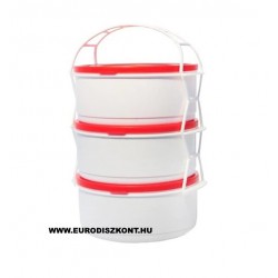Ételhordó műanyag 3 részes