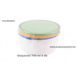 Gulyástál műanyag tetővel 3 db/szett