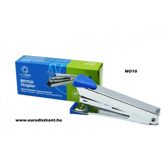 Tűzőgép, kézi, No.10, 10 lap, BR110K, kék