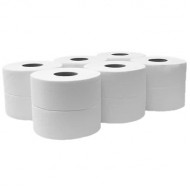 Toalettpapír 2 rétegű közületi átmérő: 20 cm 100 % cellulóz 170 m/tekercs 12 tekercs/csomag_Polimondo®_hófehér