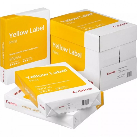 Fénymásolópapí A4, 80g, Canon Yellow Label 500 ív/csomag Fénymásolópapí A4, 80g, Canon Yellow Label 500 ív/csomag