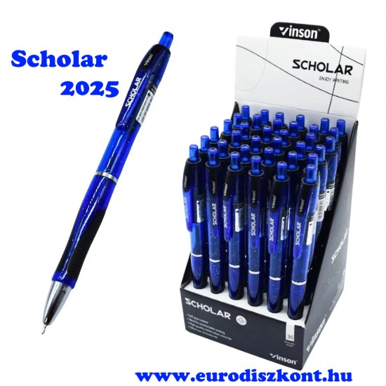 Golyóstoll - nyomógombos 0,7mm Vinson Scholar 2025 - vegyes displ 36 db/display Golyóstoll - nyomógombos 0,7mm Vinson Scholar 2025 - vegyes displ 36 db/display