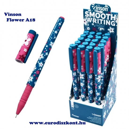 Golyóstoll kupakos - Vinson Flower A18 20 db/szett Golyóstoll kupakos - Vinson Flower A18 20 db/szett