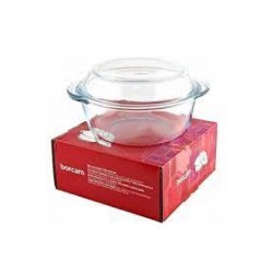 Kerek hőálló jénai sütőtál fedéllel 1,45 l