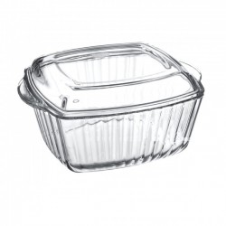 Hőálló szögletes sütőtál fedéllel 1,17 l