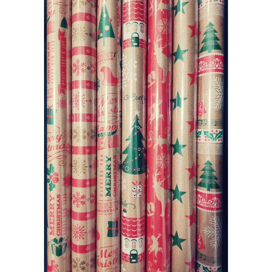 Retro díszcsomagoló papír Karácsony 2022 Retro díszcsomagoló papír Karácsony 2022