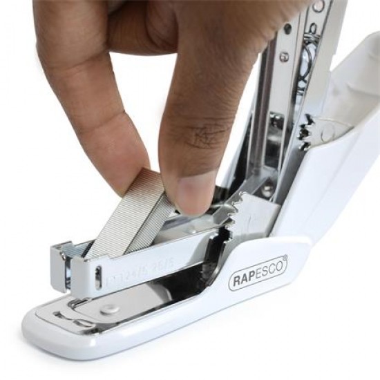 Tűzőgép, 24/6, 26/6, 20 lap, könnyített tűzés, RAPESCO "X5-Mini Less Effort" rózsaszín