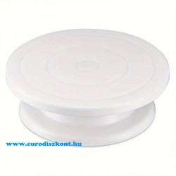 FORGATHATÓ TORTADÍSZÍTŐ ÁLLVÁNY – KÖR ALAKÚ (ÁTMÉRŐ 28 CM) FORGATHATÓ TORTADÍSZÍTŐ ÁLLVÁNY – KÖR ALAKÚ (ÁTMÉRŐ 28 CM)