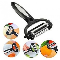 Professzionális hámozó kés, zöldségek vágásához, pucolásához és tisztításához, 5 pengével, többfunkciós, fekete Professzionális hámozó kés, zöldségek vágásához, pucolásához és tisztításához, 5 pengével, többfunkciós, fekete