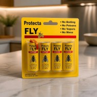 Légyfogó szalag 4db  PROTECTA FLY - Száradás mentes ragasztóval bevont légyfogó - vegyszermentes csapda 