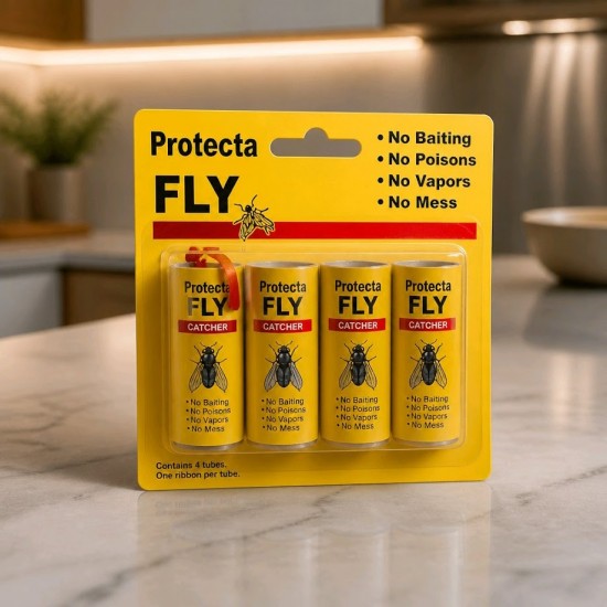 Légyfogó szalag 4db PROTECTA FLY - Száradás mentes ragasztóval bevont légyfogó - vegyszermentes csapda Légyfogó szalag 4db PROTECTA FLY - Száradás mentes ragasztóval bevont légyfogó - vegyszermentes csapda