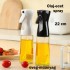 Olajszóró palack - olaj -ecet - spray - 22 cm fehér/fekete