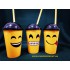 Szívószálas pohár 300 ml "Emoji" 