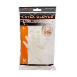 Gumikesztyű latex 10 db/csomag M méret