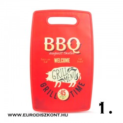 Vágódeszka - "BBQ" 2 féle dekor - 37 x 23 cm Vágódeszka - "BBQ" 2 féle dekor - 37 x 23 cm