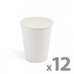 Papírpohár natúr fehér -  2,5 dl - 12 db / csomag Papírpohár natúr fehér -  2,5 dl - 12 db / csomag