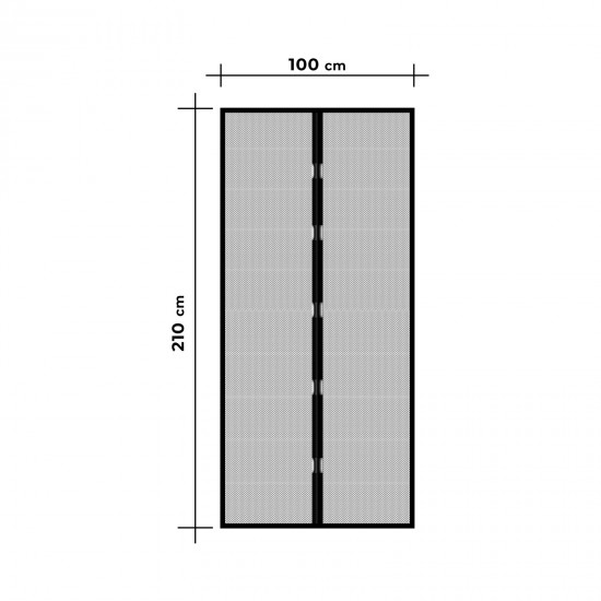 Szúnyogháló ajtóra mágneses fekete 100*210 cm Szúnyogháló ajtóra mágneses fekete 100*210 cm
