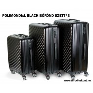 Polimondial Black bőrönd szett*3 merevfalú Polimondial Black bőrönd szett*3 merevfalú