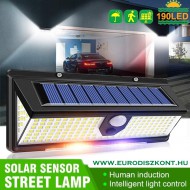Mozgásérzékelős szolár fényvető 190 led Mozgásérzékelős szolár fényvető 190 led
